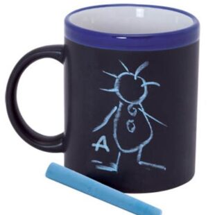 Tazas pizarra - Azul, Sin personalizar