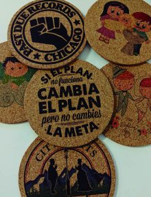 Posavasos de corcho personalizables