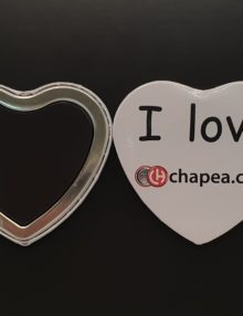 chapa corazon con iman