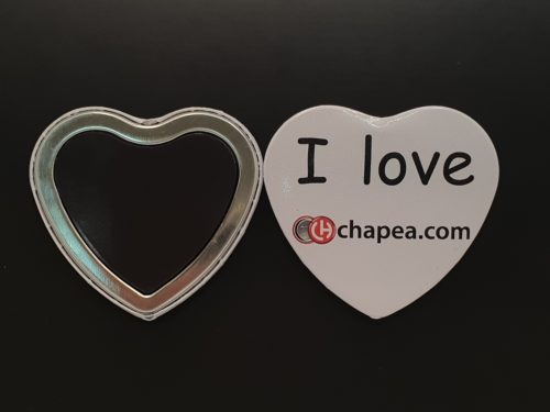 chapa corazon con iman